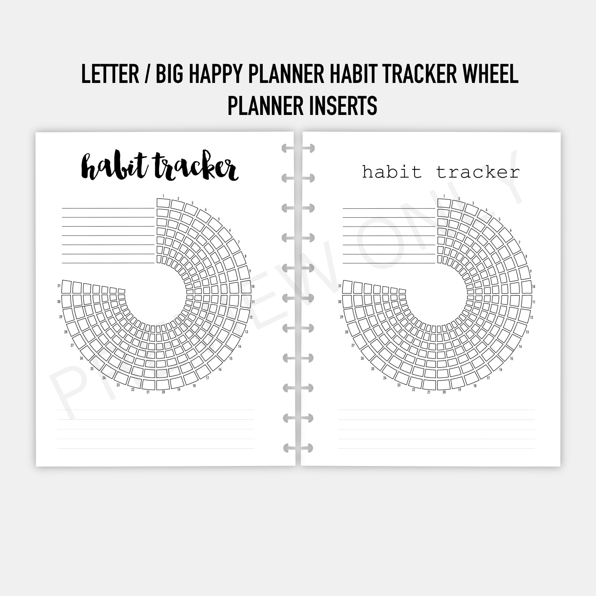 Happy Planner Free Habit Tracker Printable