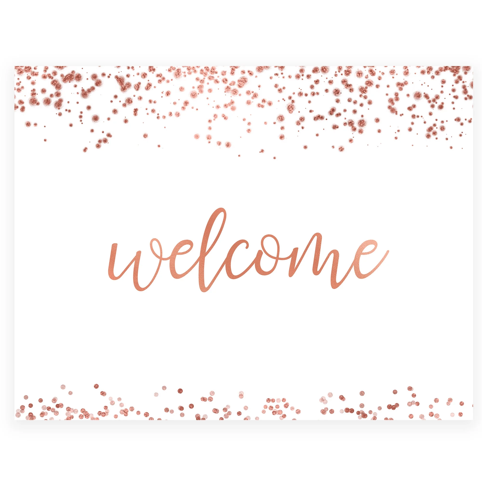 Printable Welcome Table Sign Printable Rose Gold Bridal Shower OhHappyPrintables