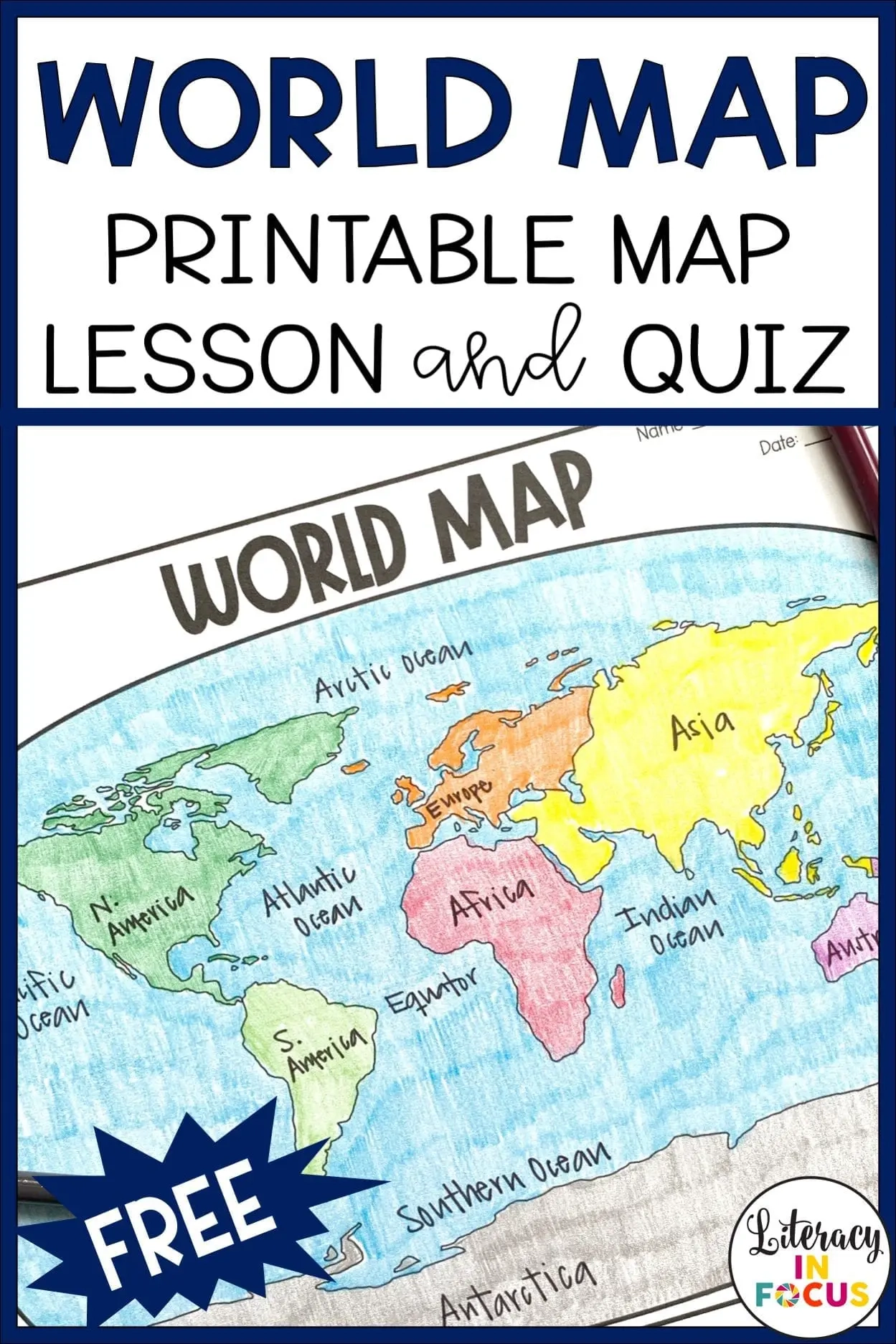 Map Of The World Quiz Printable