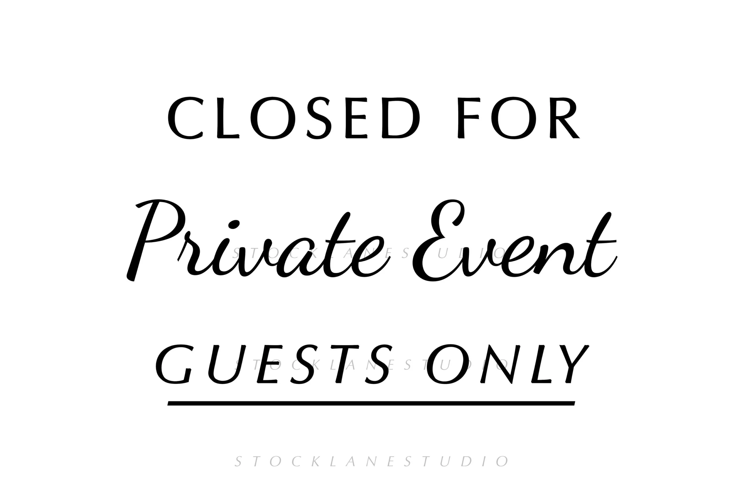 Private Signs For A Tables Printable