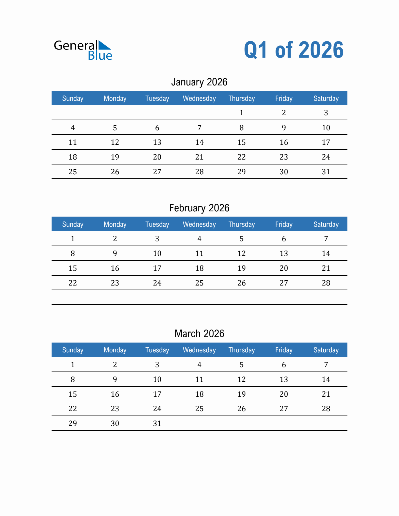 Free Quarterly Planner Printables 2026