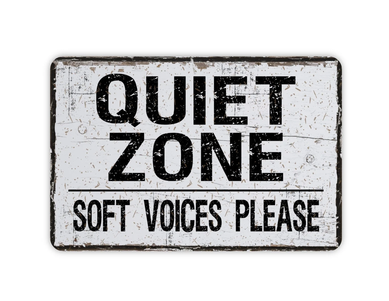 Quiet Zone Sign Rustic Contemporary Modern Farmhouse Style Metal Wall Decor Soft Voices Please Therapy Themed Vintage Novelty Gift 12x8 Etsy