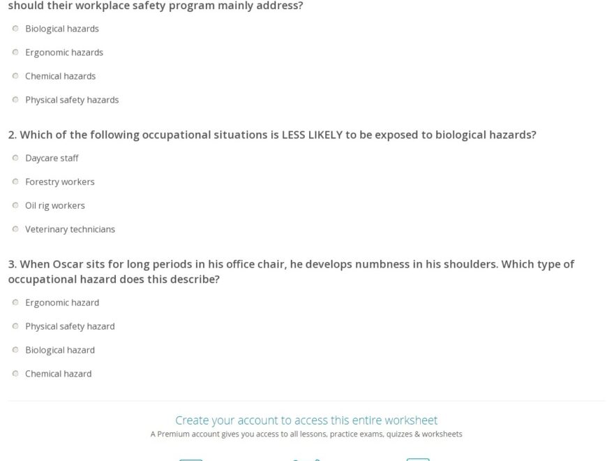 Quiz amp Worksheet Workplace Safety Programs Study Worksheets Library