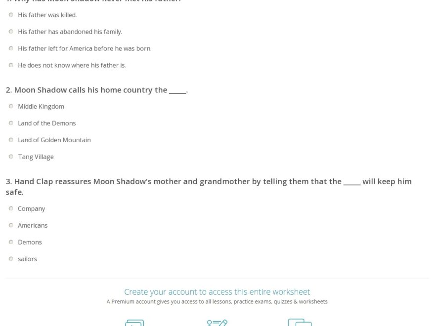 Quiz Worksheet Dragonwings Chapter 1 Study