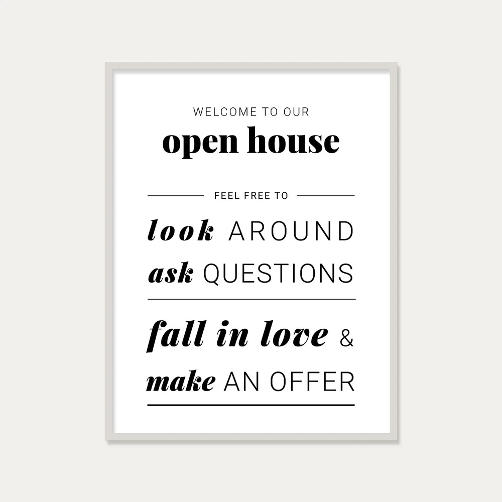Free Printable Open House Welcome Sign