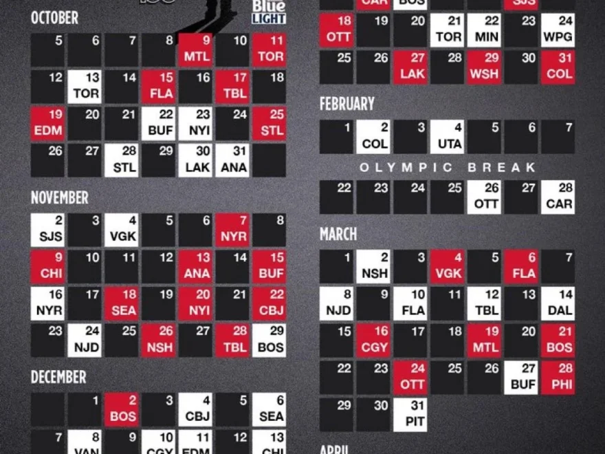 Red Wings 2025 26 Schedule Released R DetroitRedWings