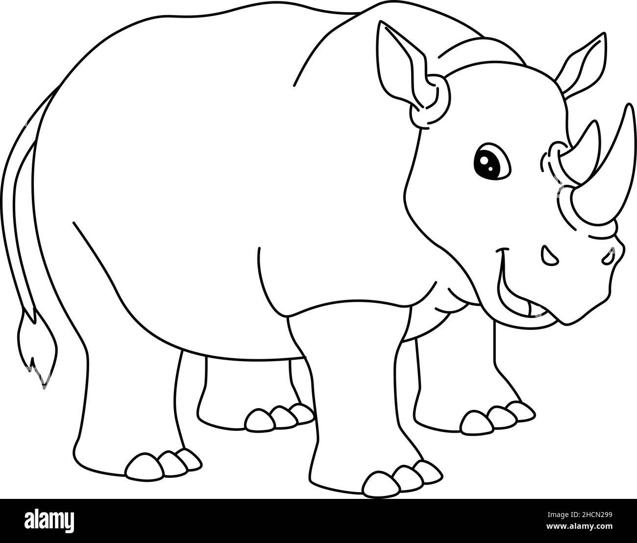 Free Printable Blank Rhino Color Sheet