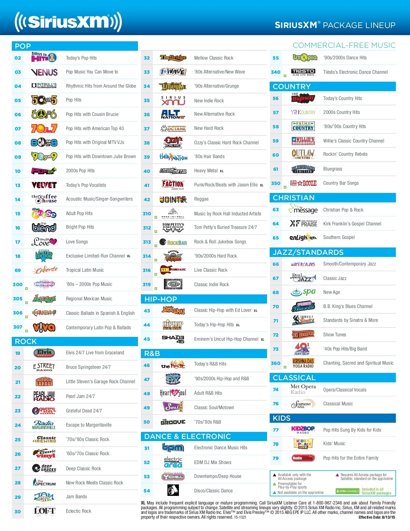 Satellite Radio Channel Guide Sirius XM Holdings Pages 1 3 Flip PDF Download FlipHTML5