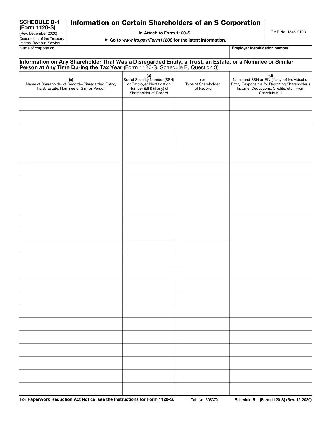 Printable Schedule 1 Tax Form