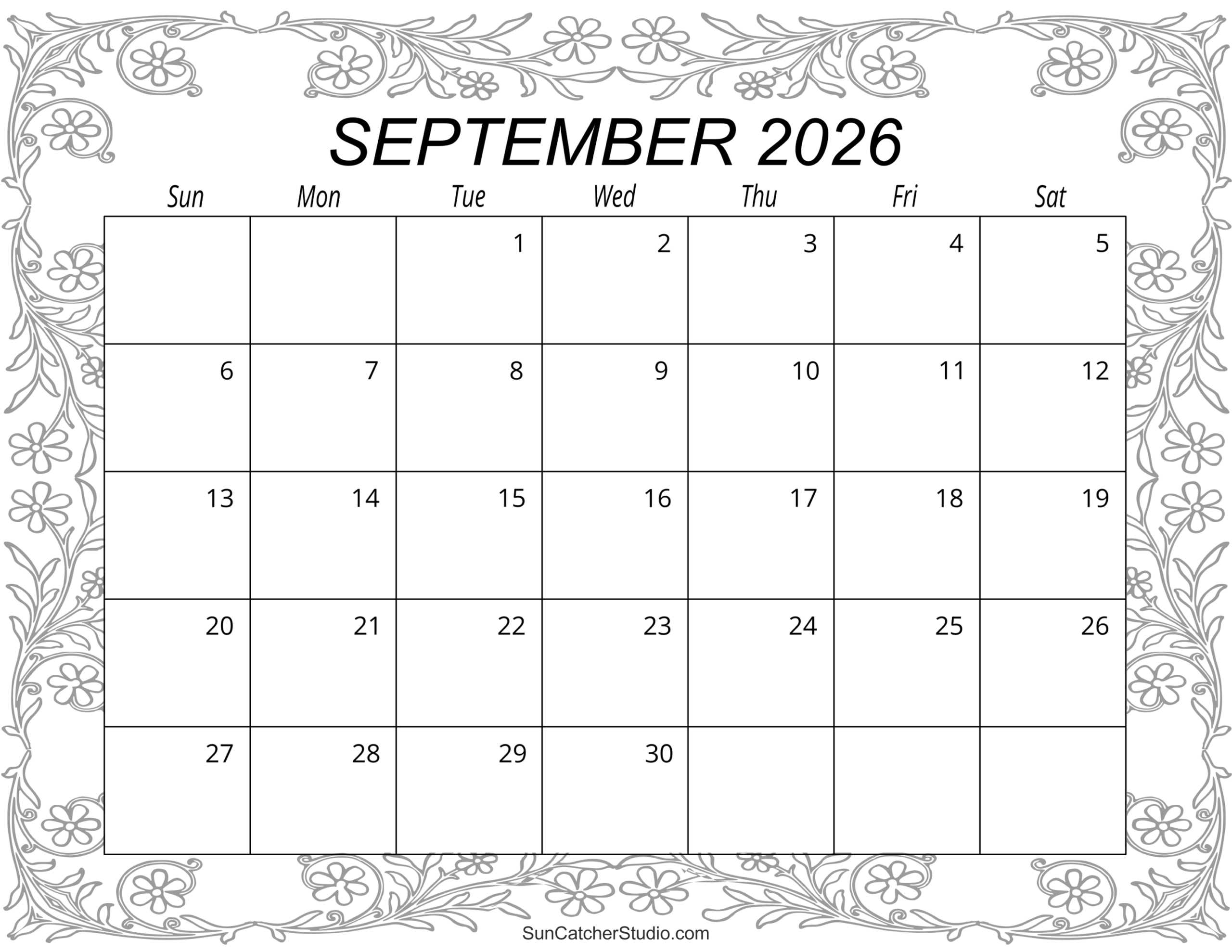 September 2026 Planner Printable Calan September 2026 Planner Printable Calan