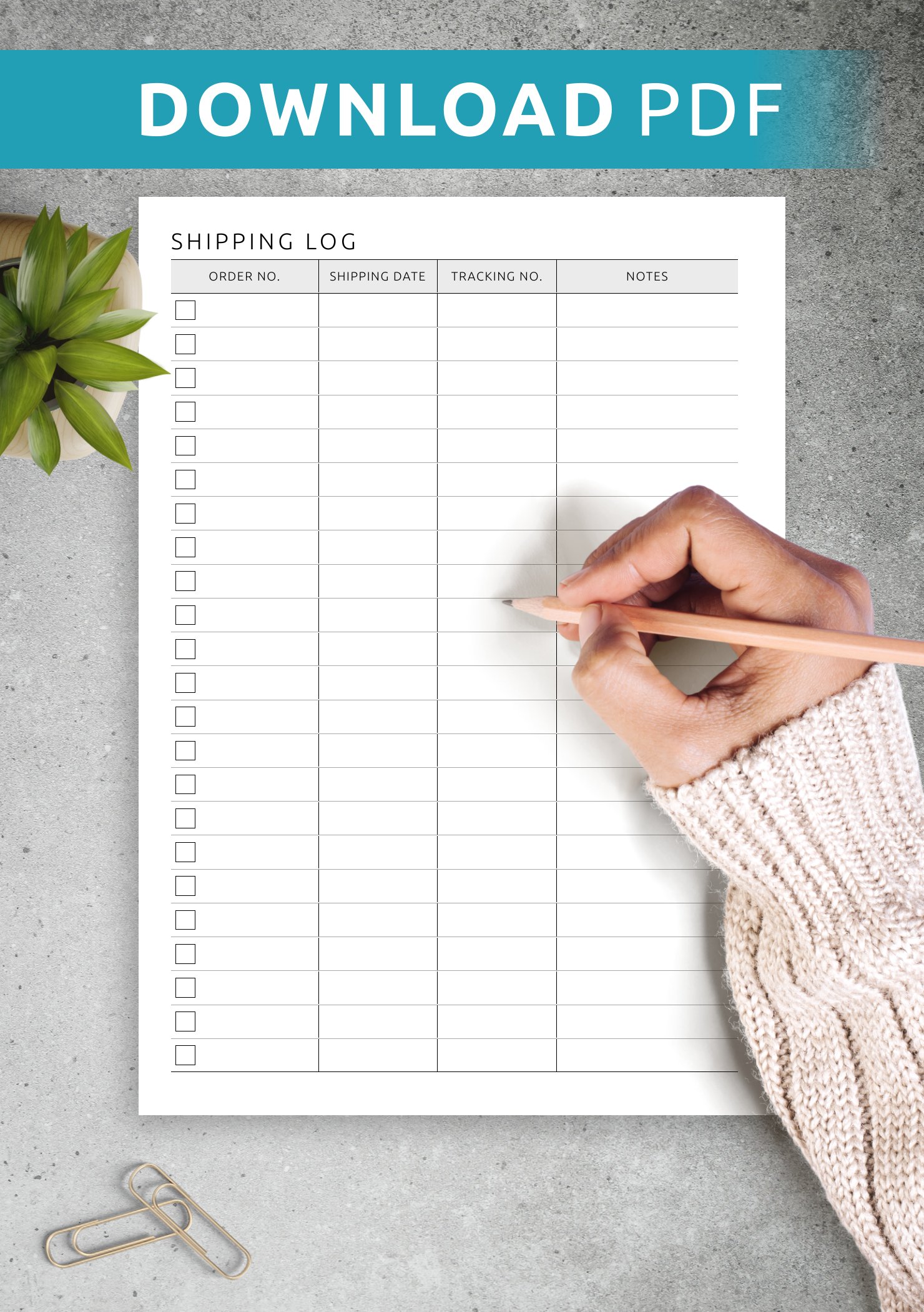 Printable Chart Log For Delivery