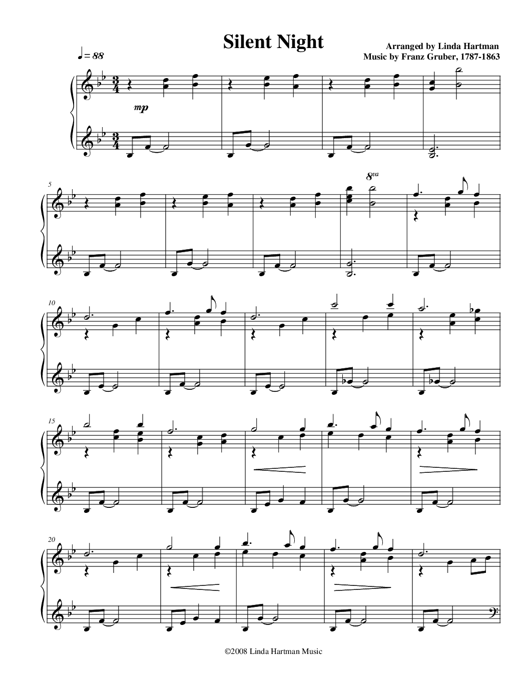Free Printable Sheet Music Silent Night