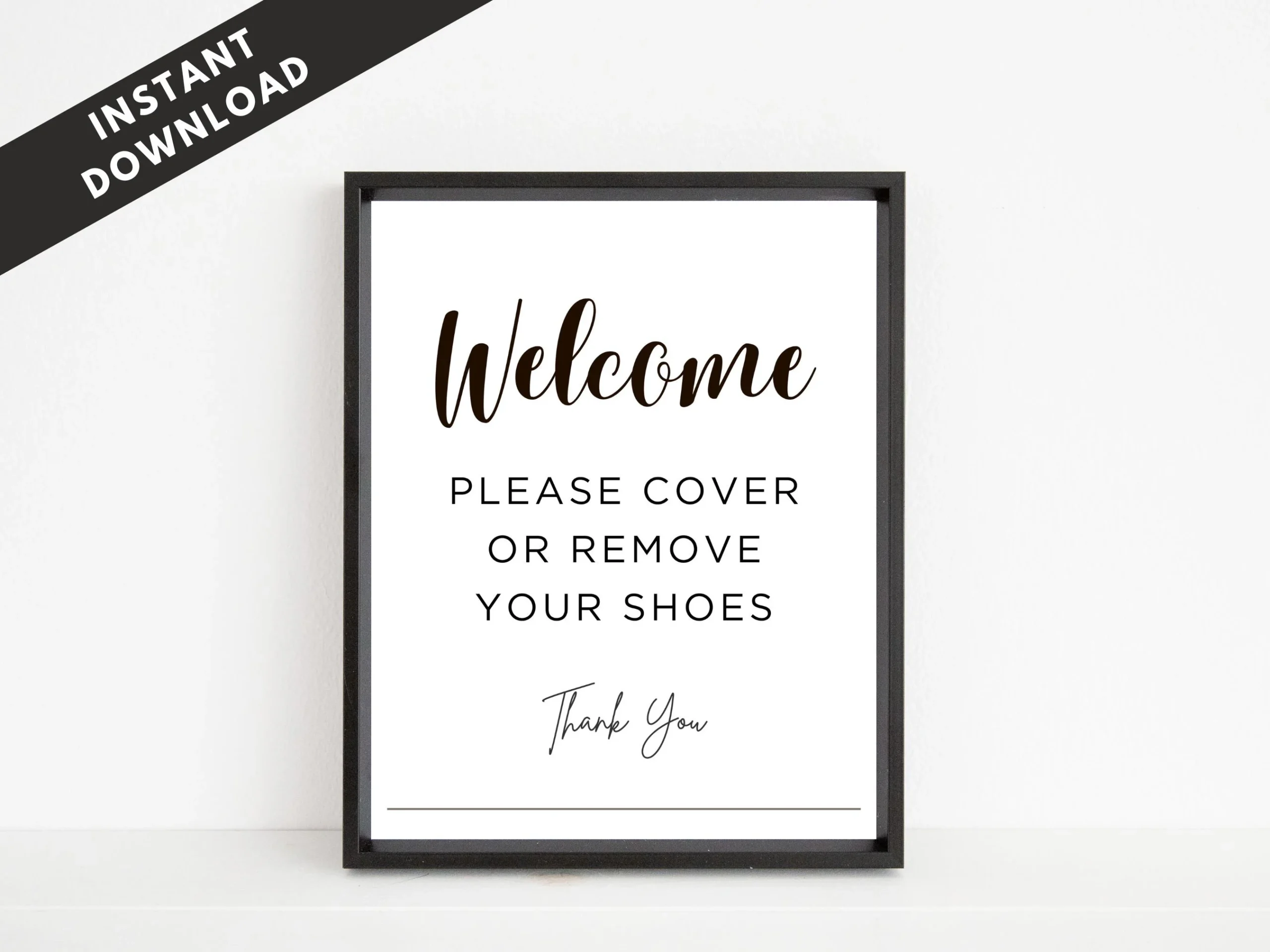 Please Remove Shoes Sign Printable