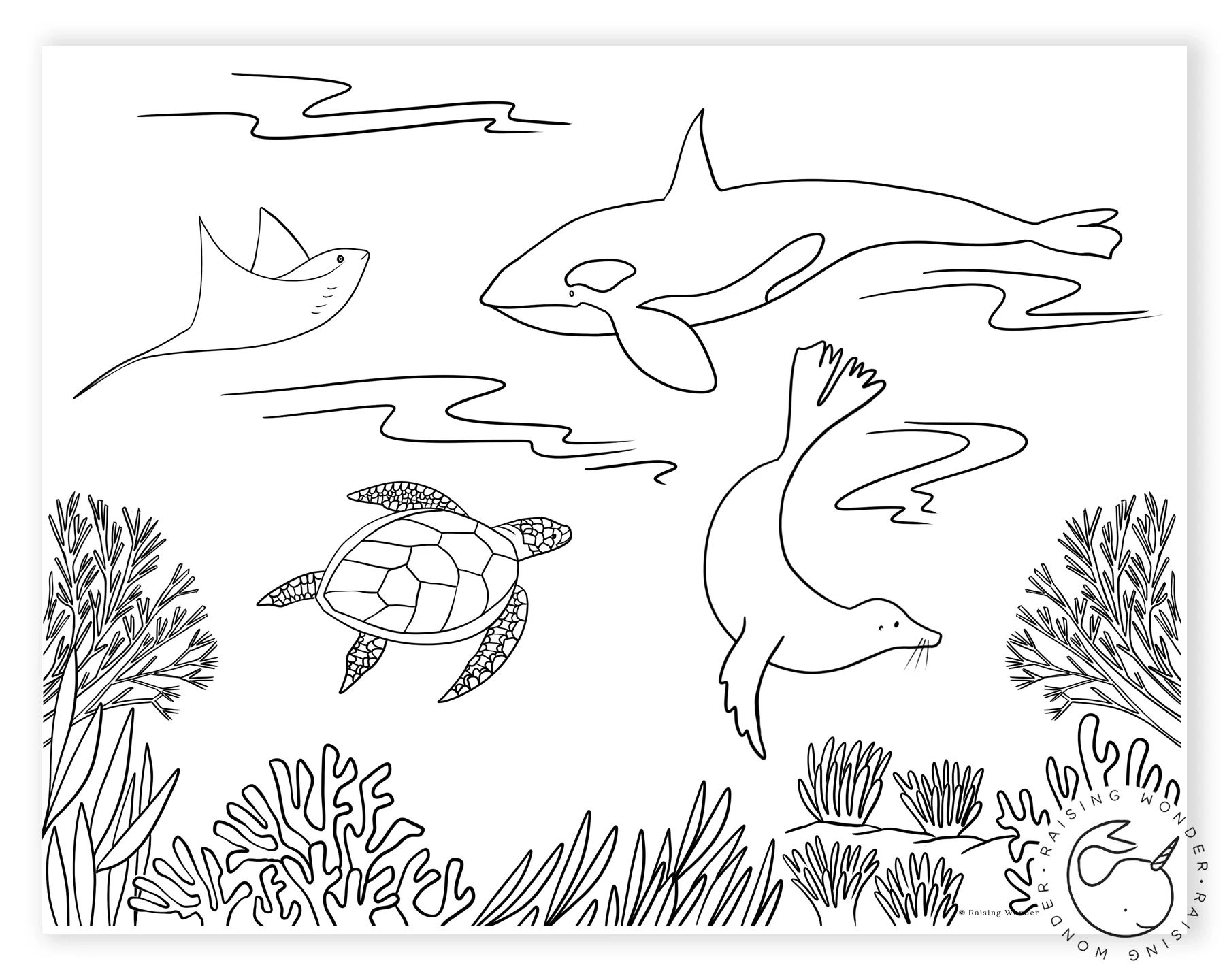 Printable Sea Animal Coloring Sheets Printable Sea Animal Coloring Sheets