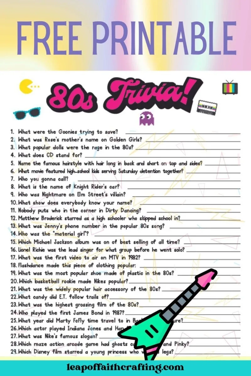 Home Trivia Quiz Printable Pubquiz