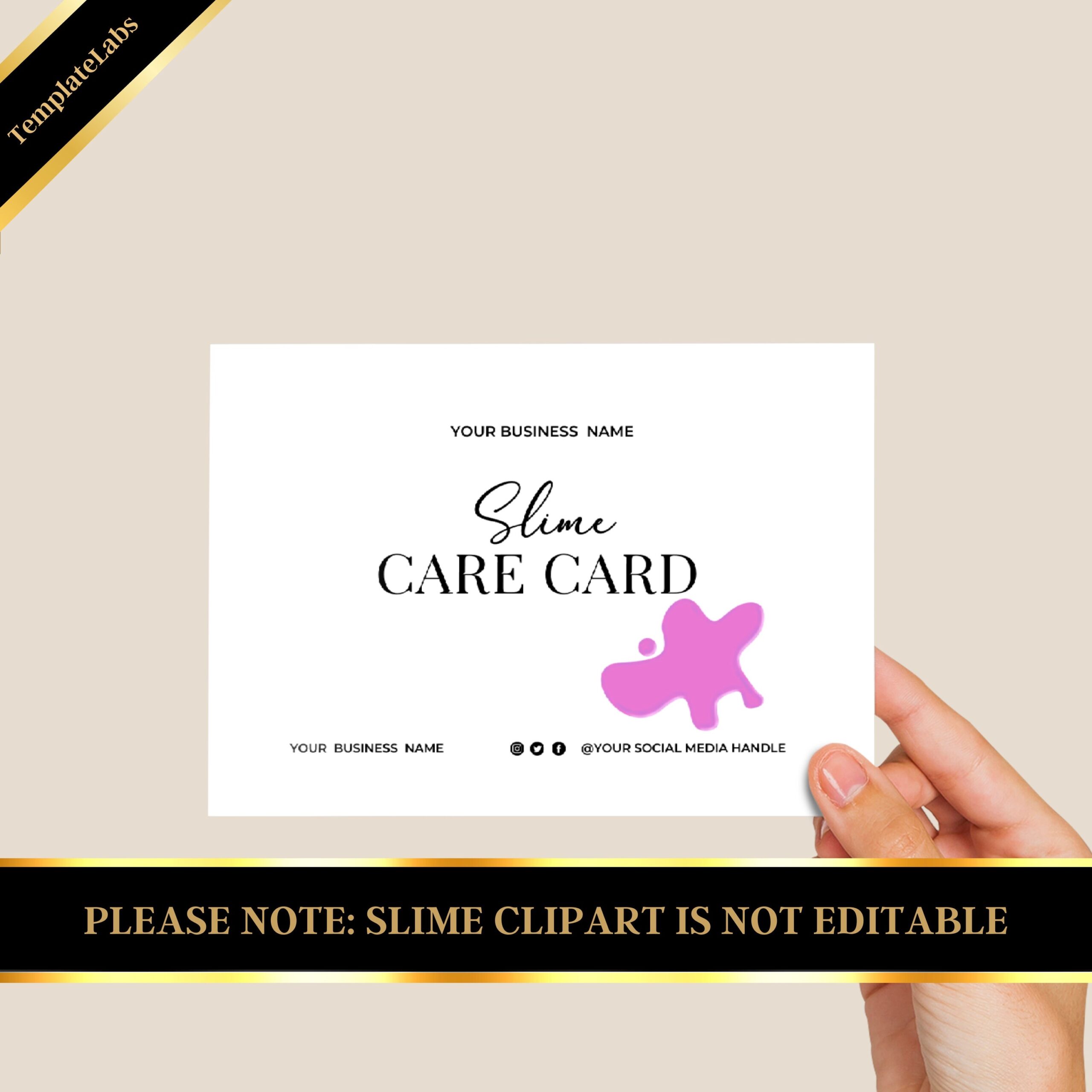 Slime Care Sheet Printable