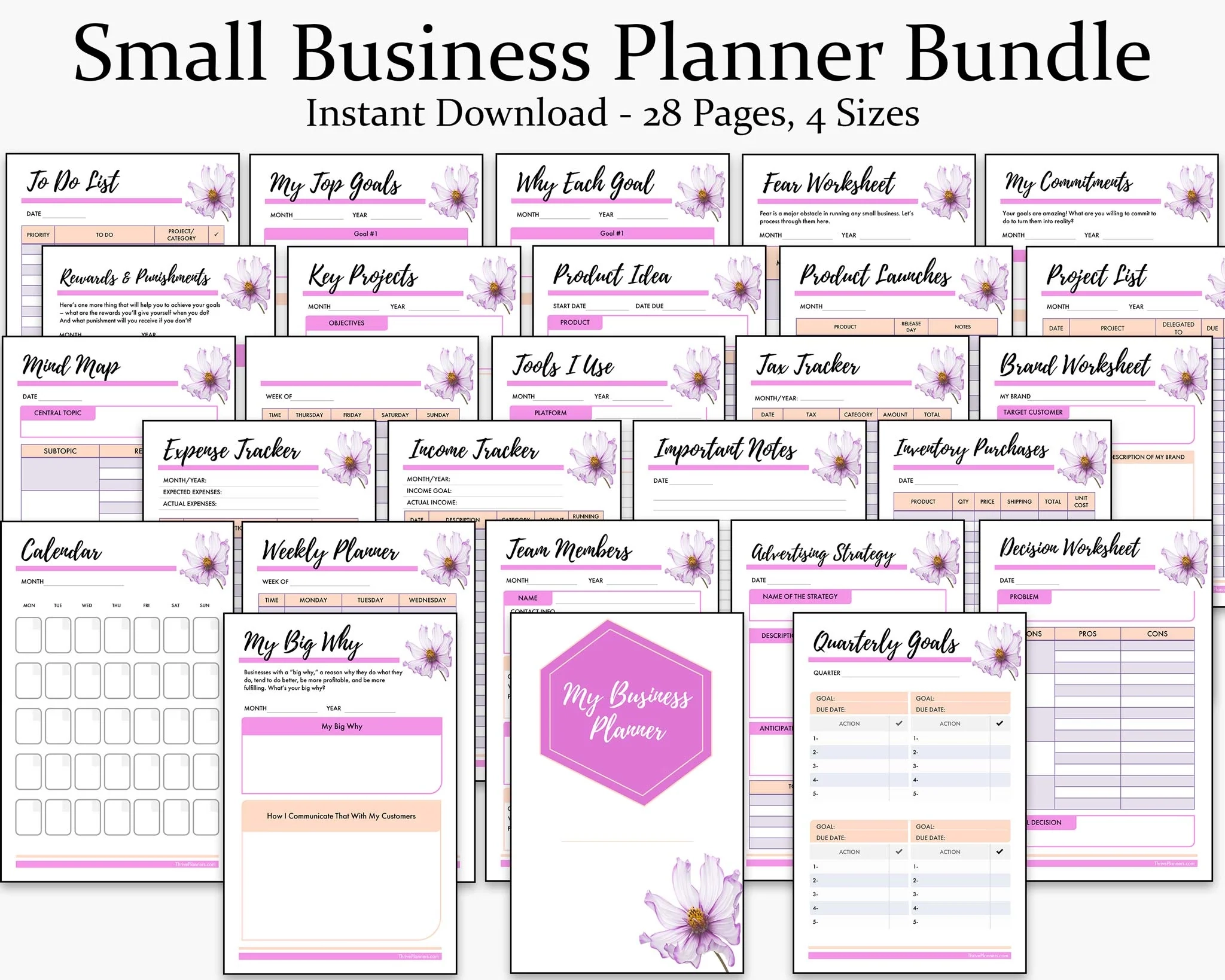 Small Business Planner Printable Thrive Planners