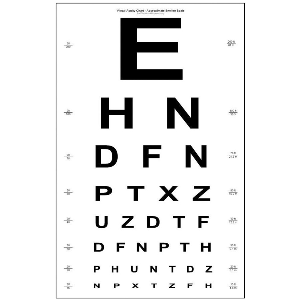 Snellen Chart Pictures Printable