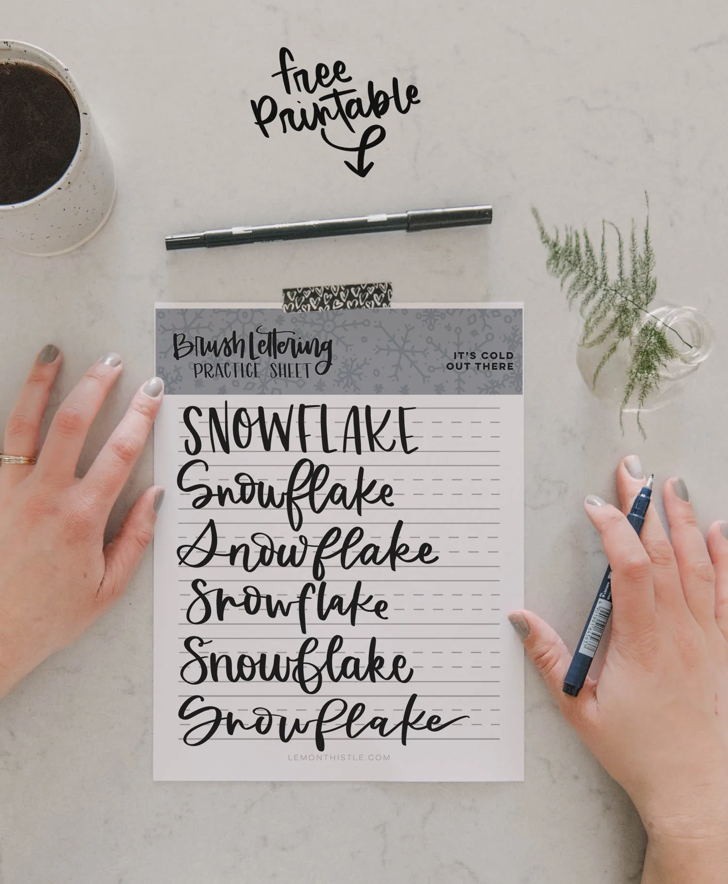 Hand Lettering Practice Sheets Free Printable