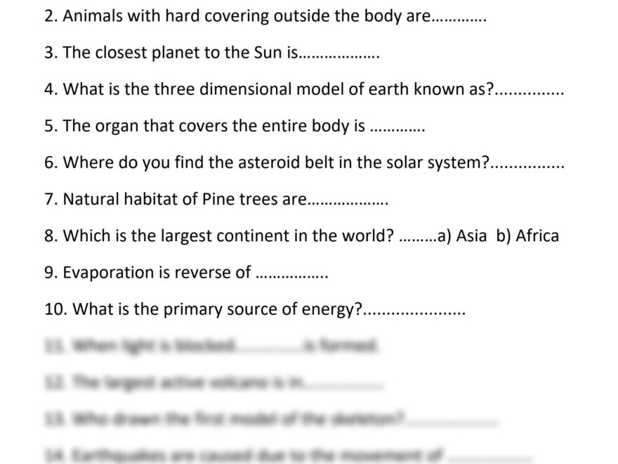 SOLUTION Igcse Grade 4 Science Quiz Studypool