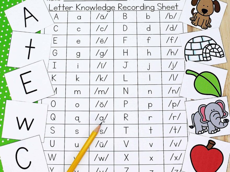 Sound Letter Knowledge Assessment Recording Sheets