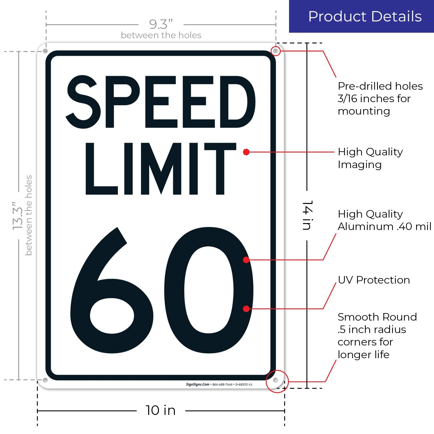 60 Speed Limit Sign Free Printable