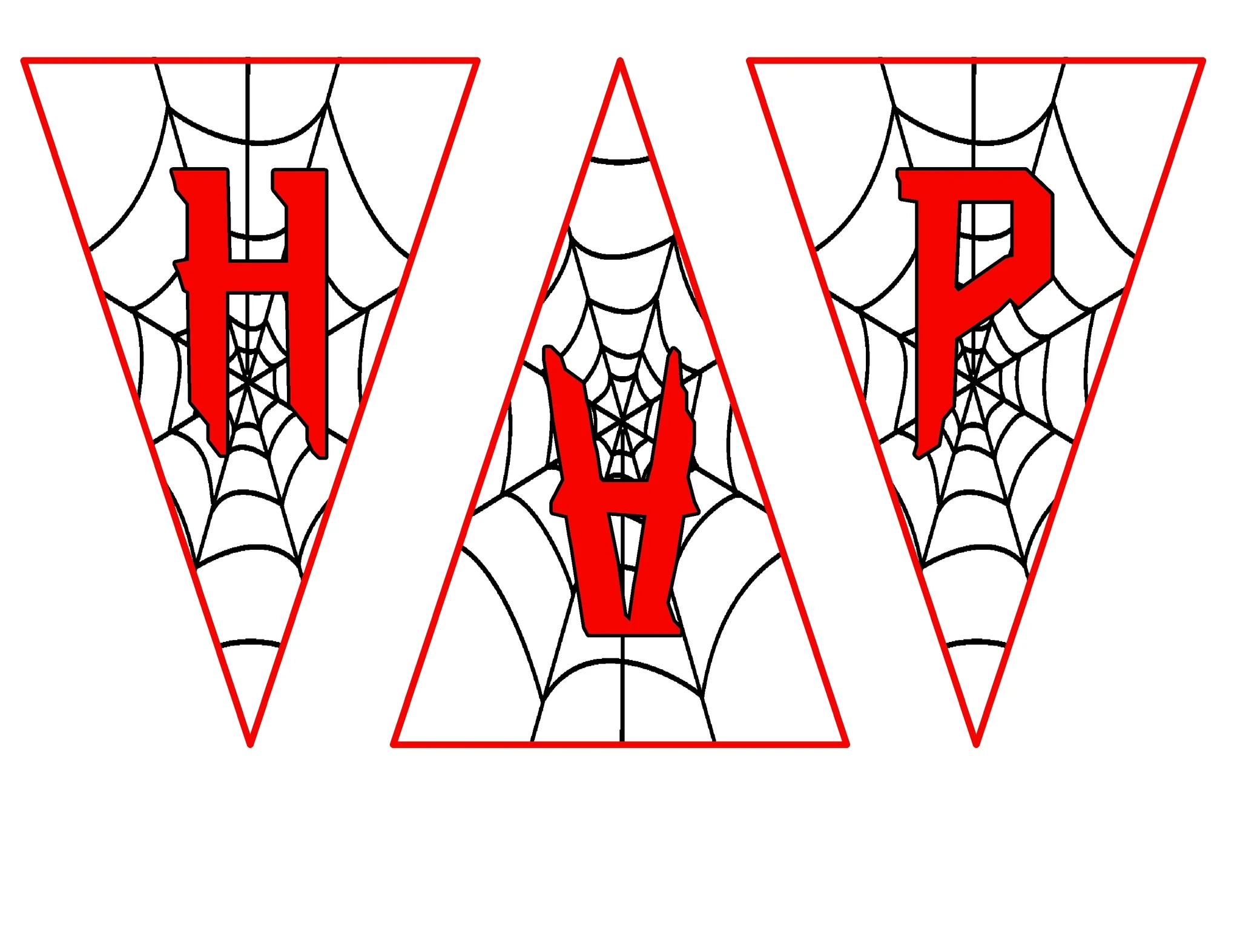 Spiderman Happy Birthday Pennant Banner Printable DIY Party Mom