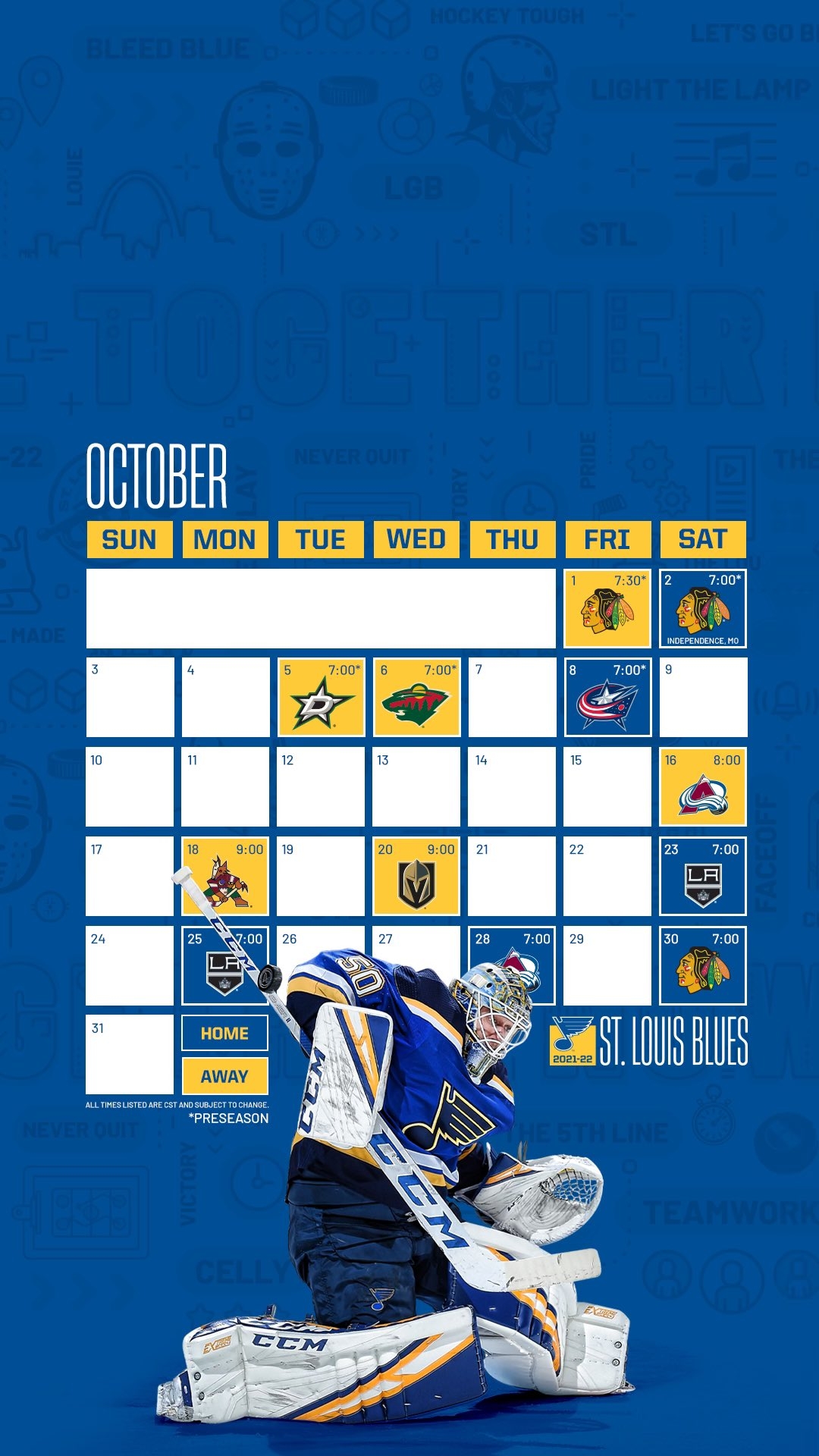 Printable St Louis Blues Schedule