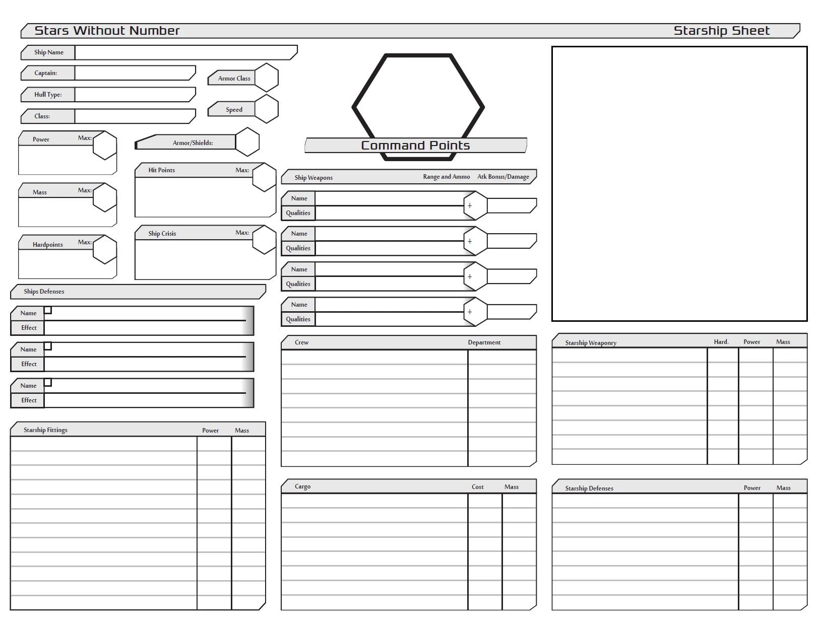 Stars Without Number Character Sheet Printable