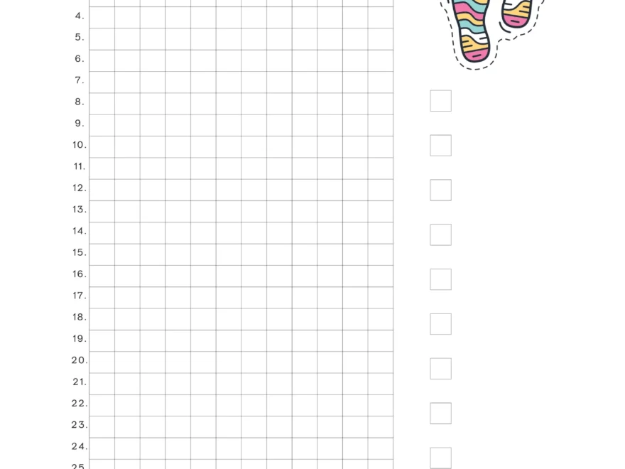 Step Tracker Printable PDF M507 Mrsneat