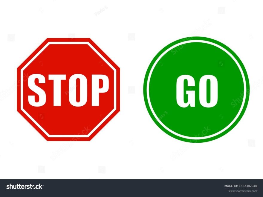 Stop Go Signs Stock Vector Stock Vector Royalty Free 1562382040 Shutterstock