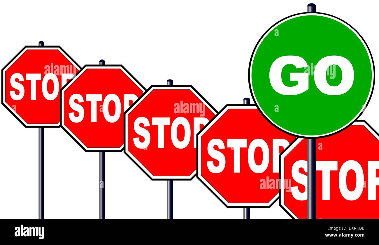 Stop Go Traffic Signs Hi res Stock Photography And Images Alamy