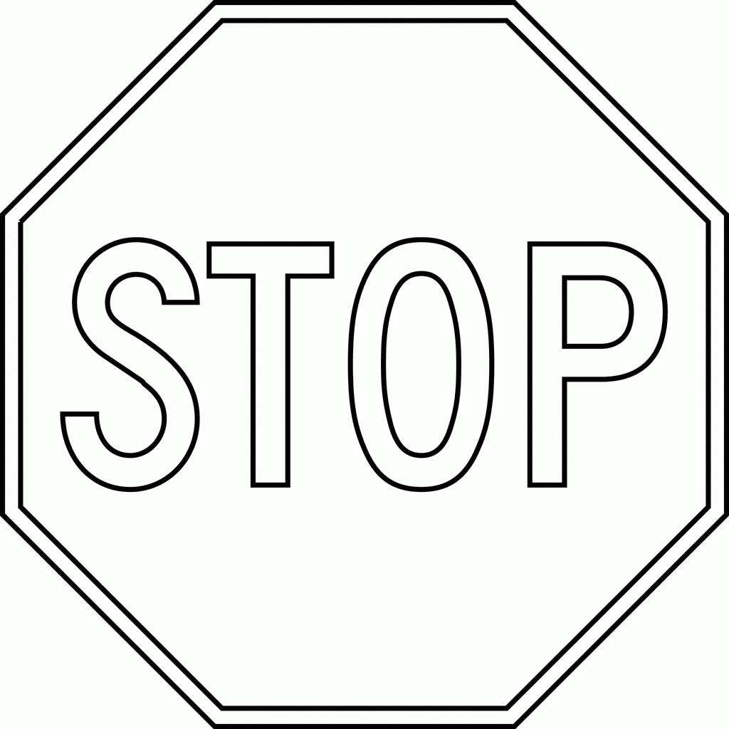 Stop Outline ClipArt ETC