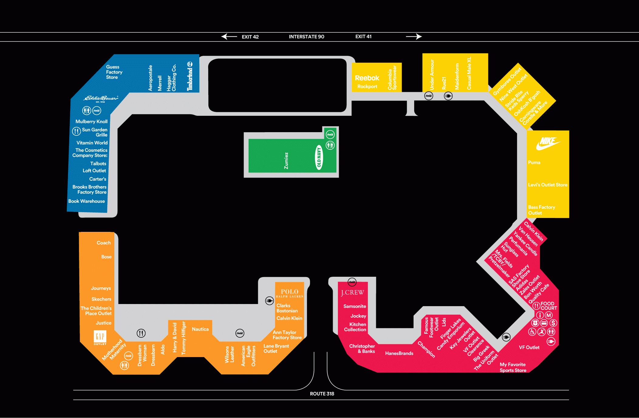 Store Directory For Finger Lakes Premium Outlets  Store Directory For Finger Lakes Premium Outlets