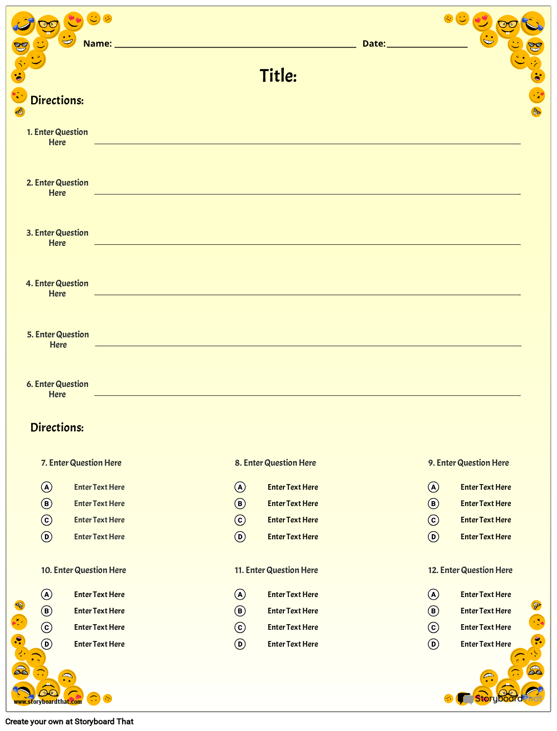 Storyboard That Free Quiz Maker Templates For Teachers Storyboard That Free Quiz Maker Templates For Teachers