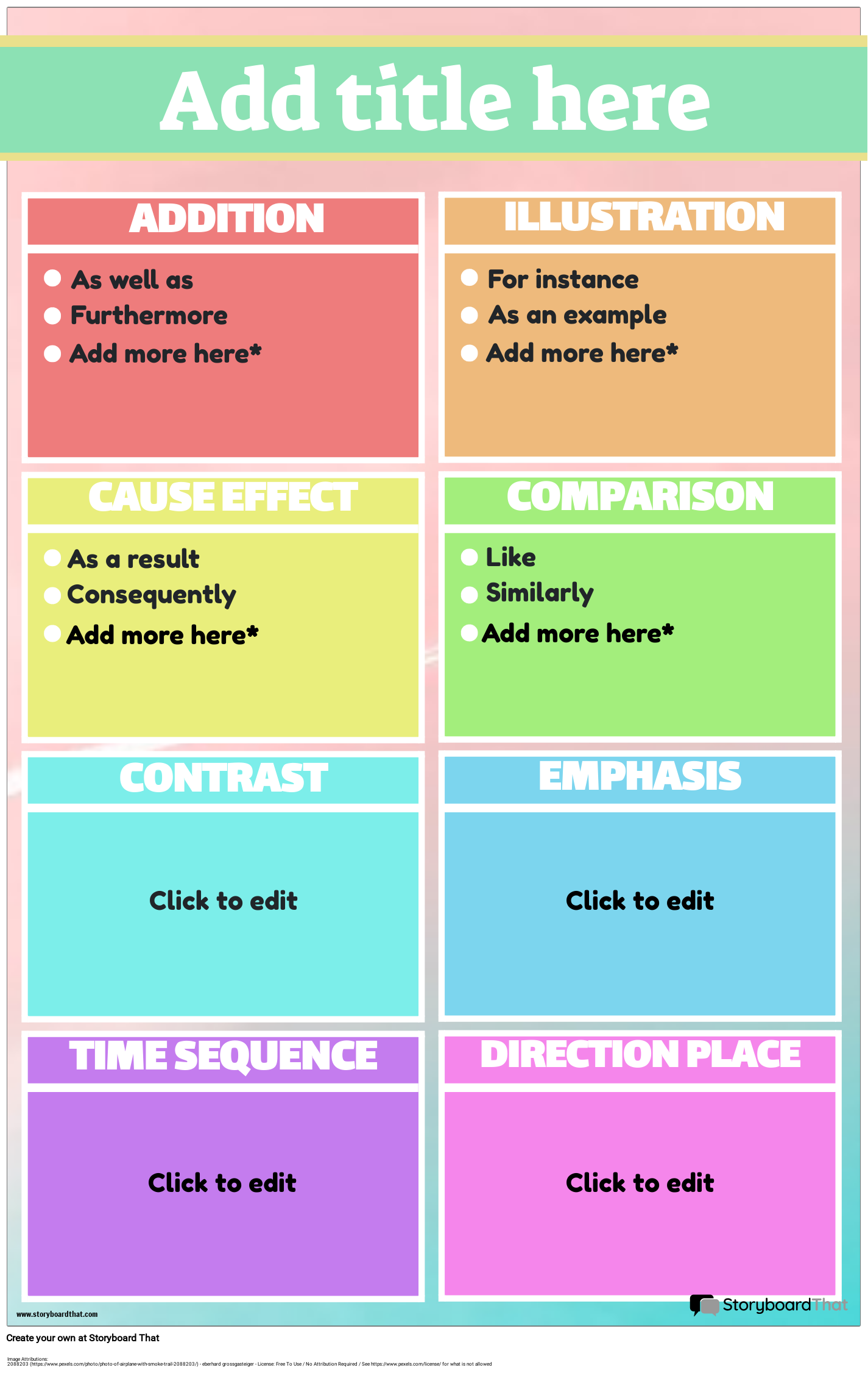 Free Printable Transition Words List