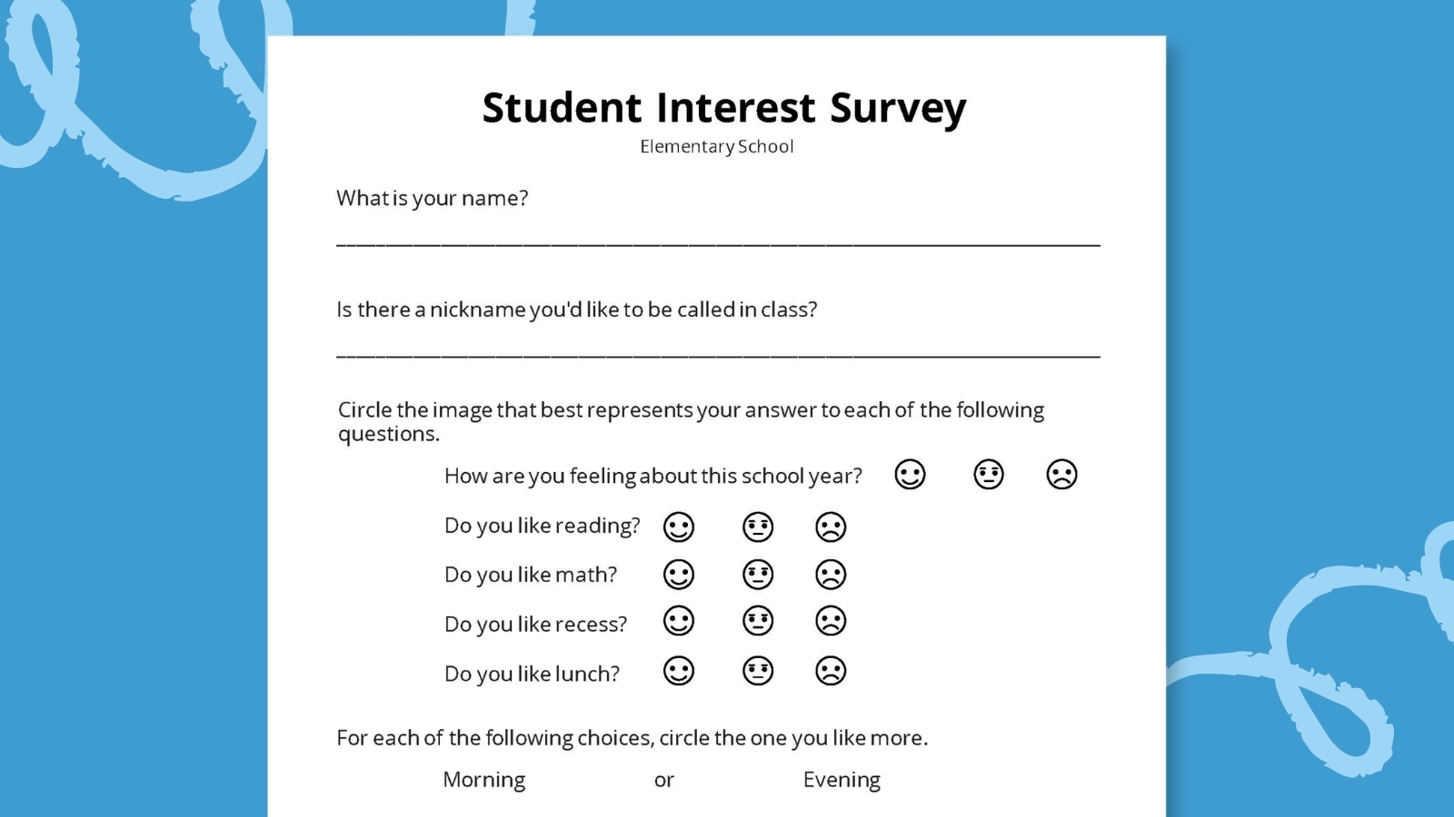 Student Interest Surveys Free Download