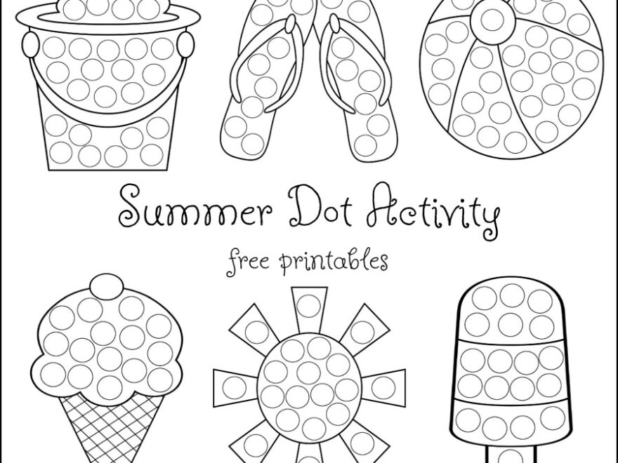 Summer Dot Activity Free Printables The Resourceful Mama
