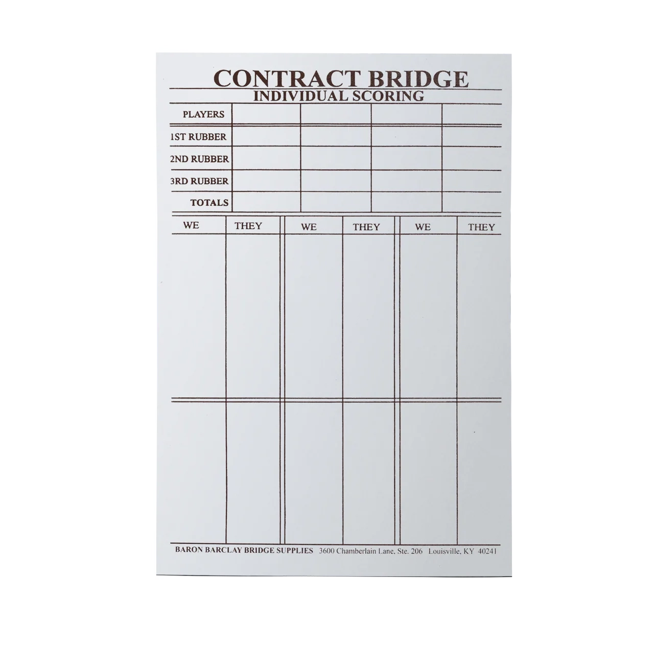 Super Jumbo Bridge Score Pad For Low Vision Players Baron Barclay Bridge Supply