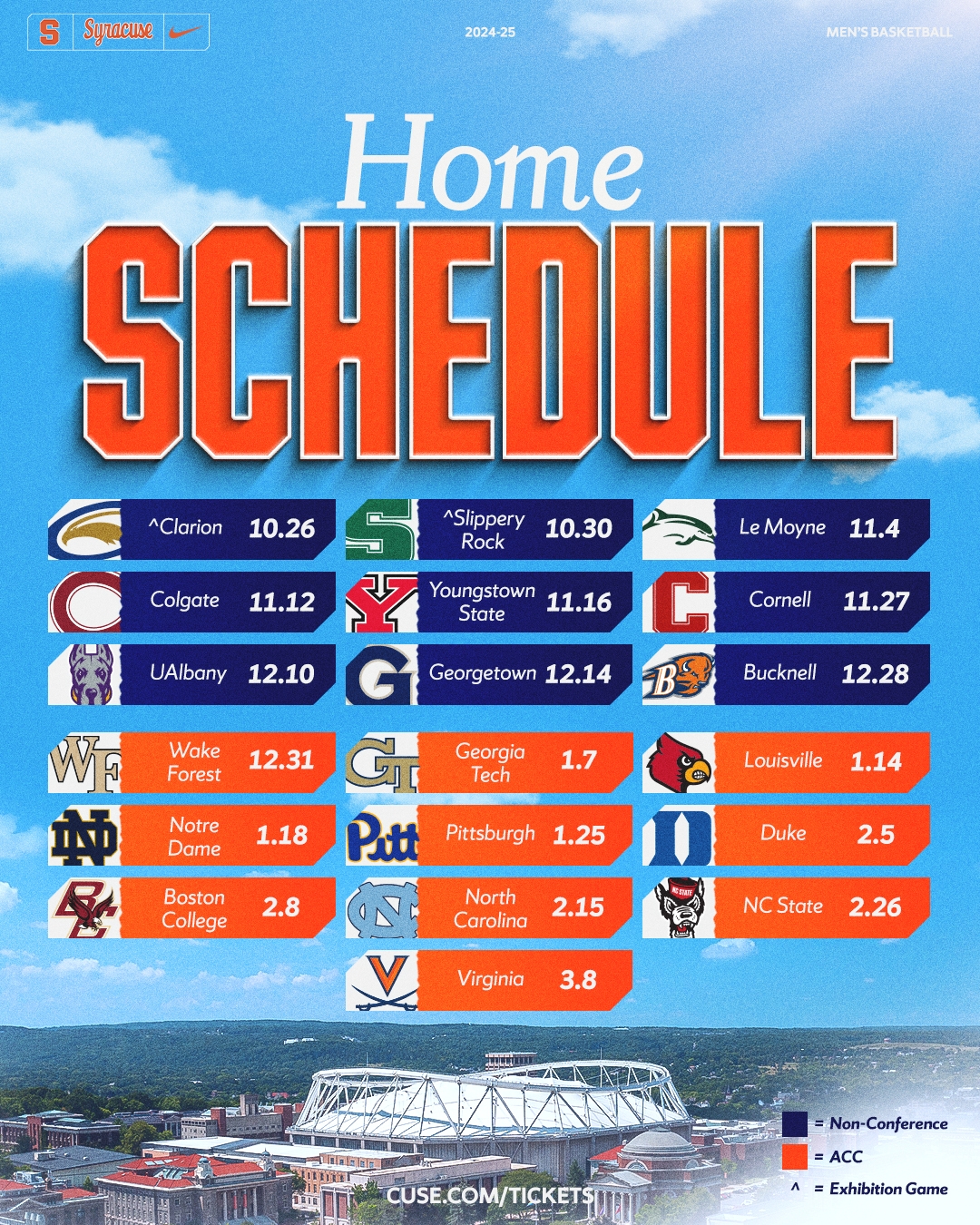 Syracuse Men s Basketball On X Don t Miss A Moment Of The Action In The JMA Dome This Season Season Ticket Info Https t co nJxCaGFdWj Https t co OYmrjuZw2i X