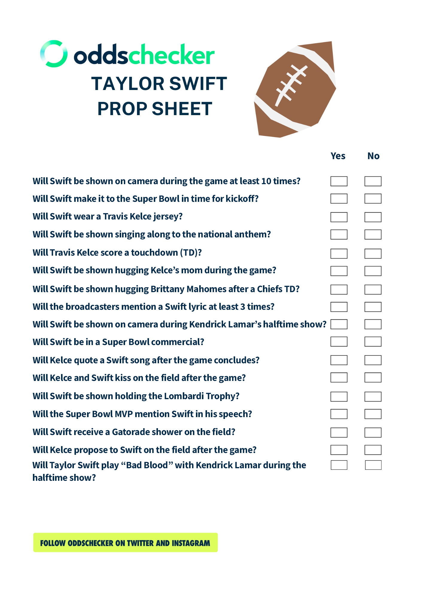 2026 Super Bowl Quizzes Printable