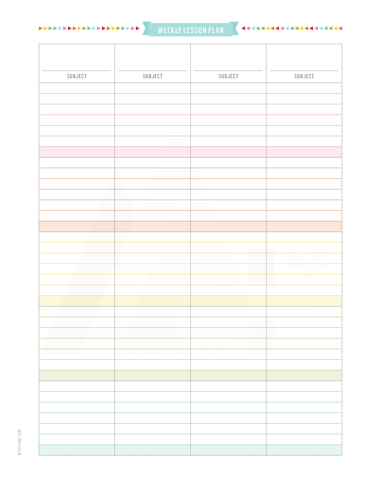Printables For Teacher Planner