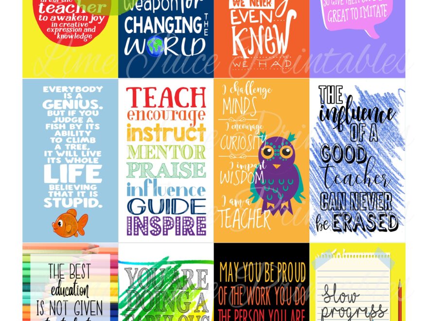 Teacher Quote Stickers Motivational Planner Journal digital Download Etsy