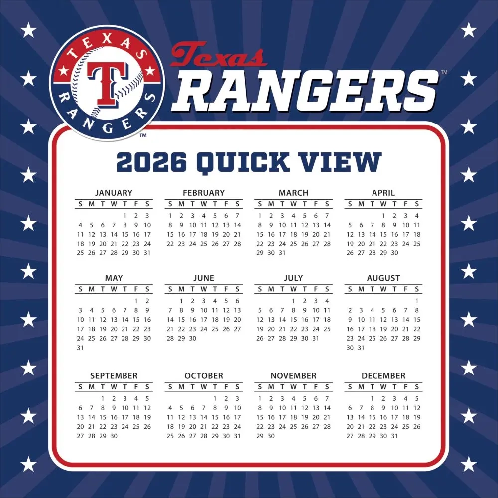 Texas Rangers Box Calendars Texas Rangers Box Calendars