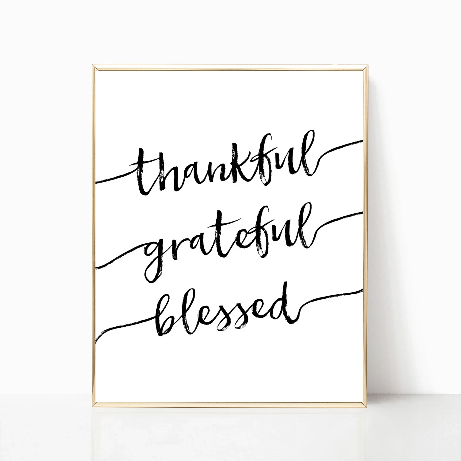 Thankful Grateful Blessed Printable Sign Thankful Grateful Blessed Printable Sign