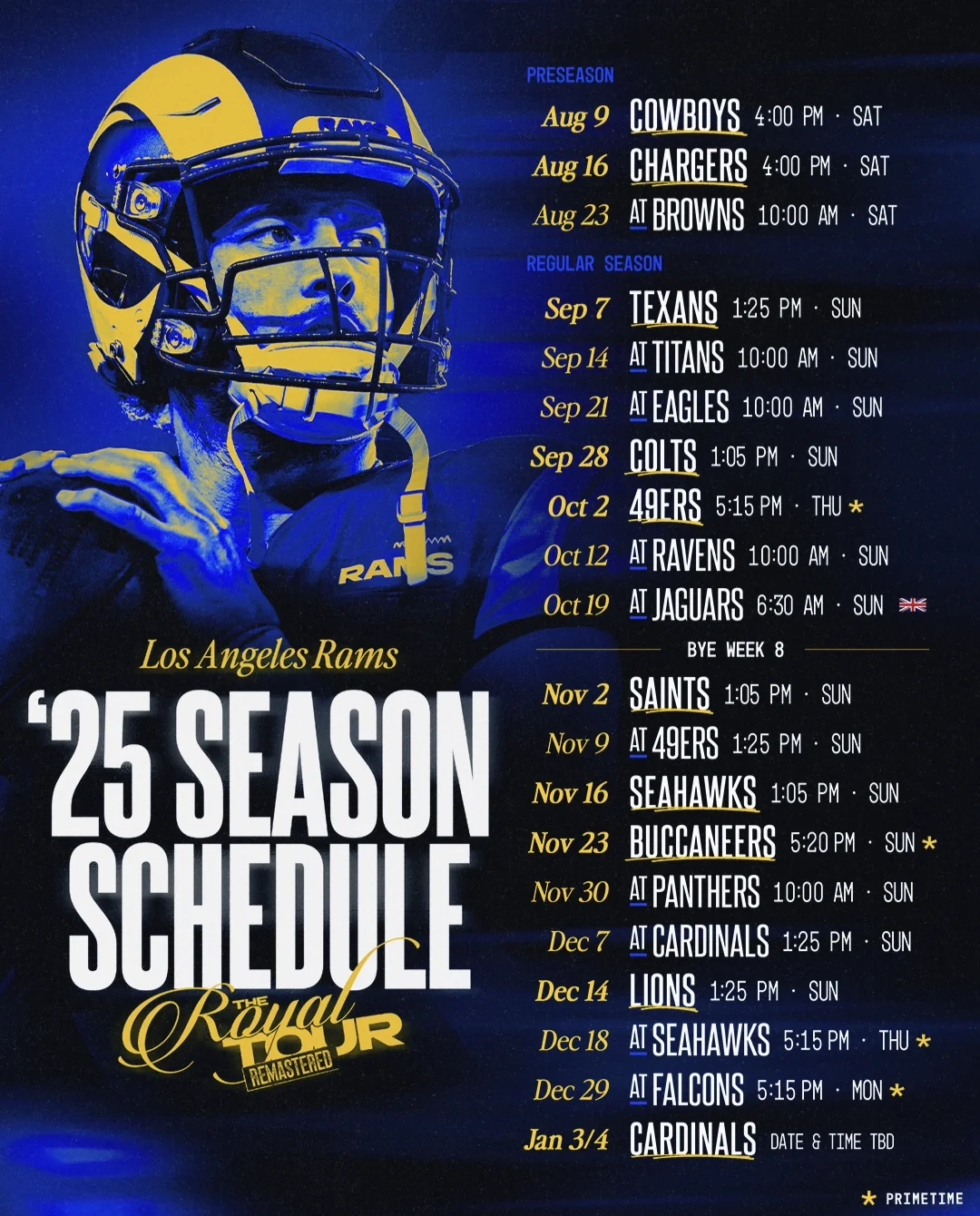 Printable Rams Schedule 2026