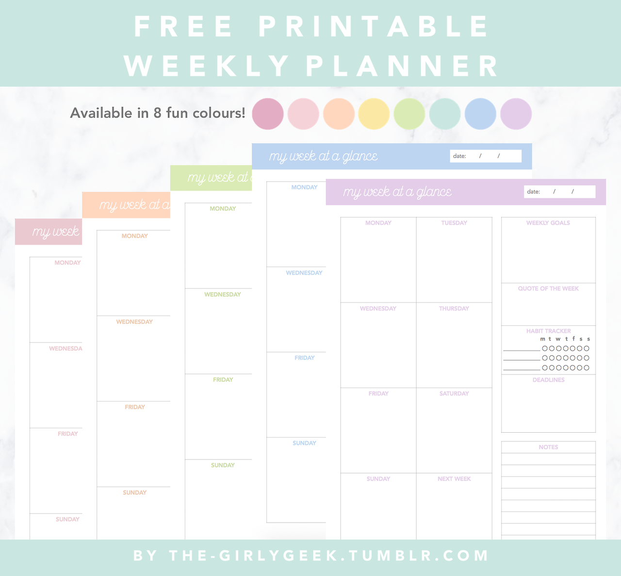 Printable Planner Free Tumblr