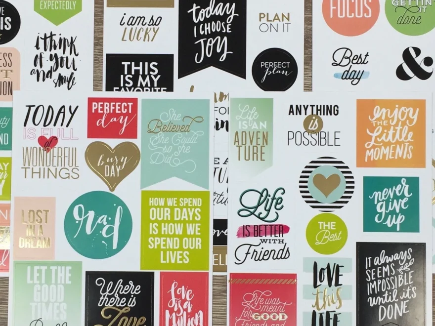 The Happy Planner 365 Collection Stickers Life Quotes 80 Pcs Tokopie