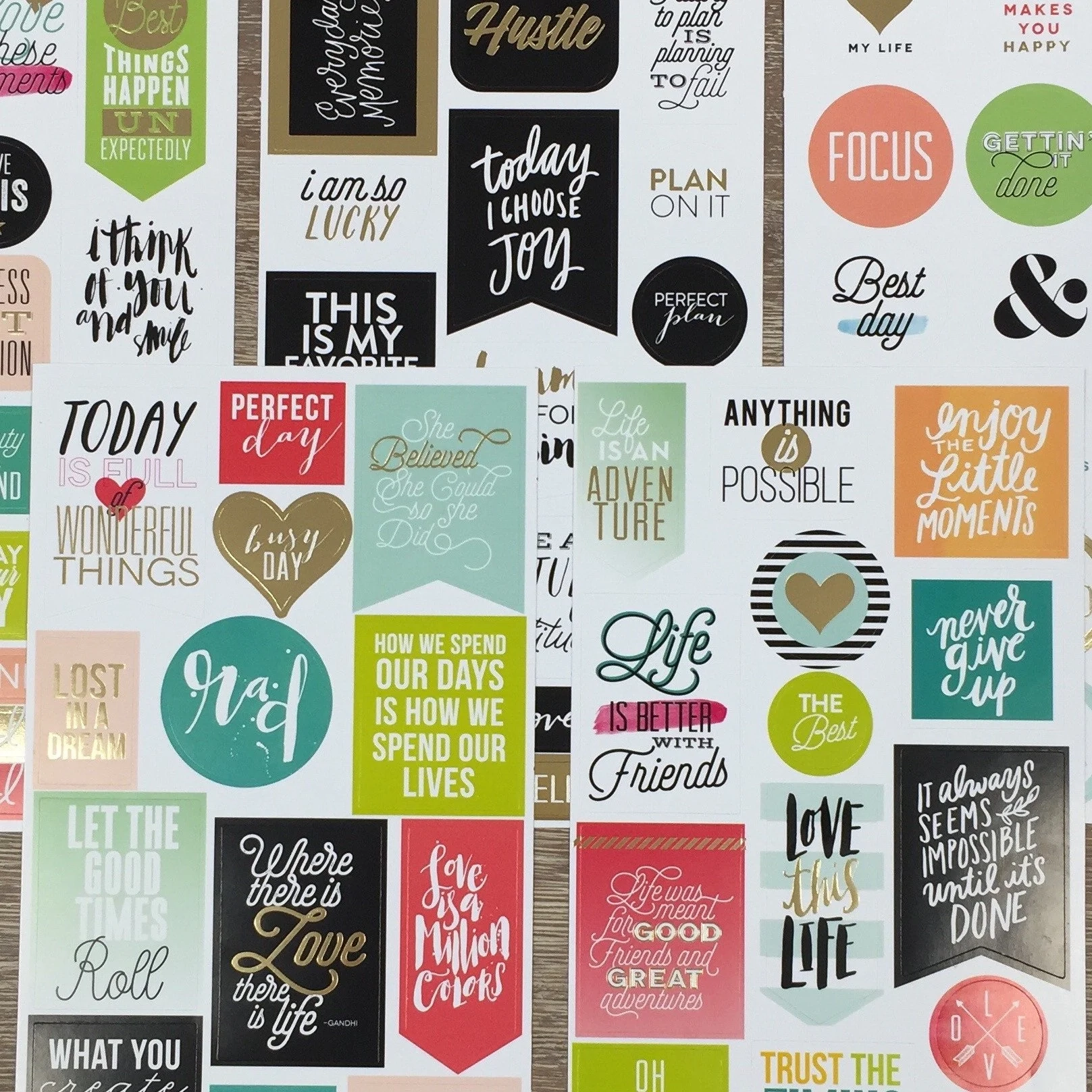 The Happy Planner 365 Collection Stickers Life Quotes 80 Pcs Tokopie