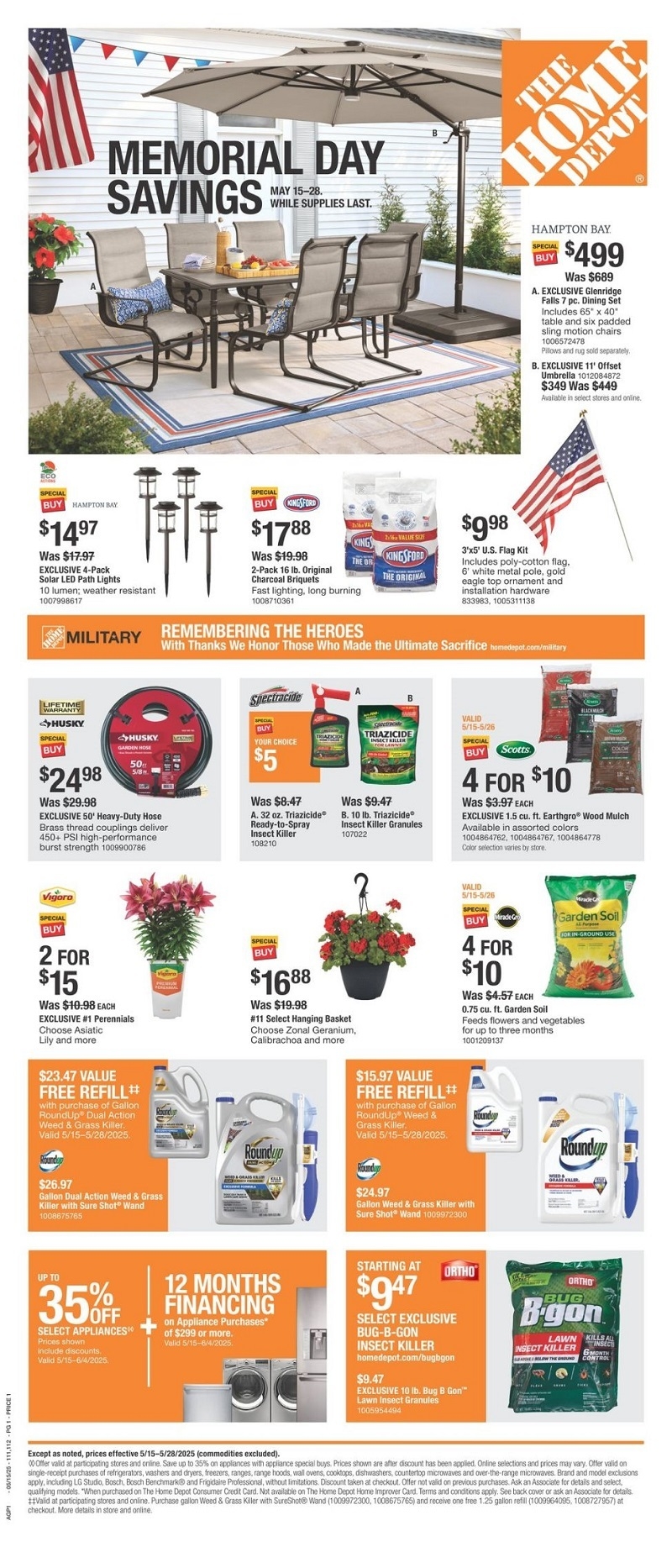 The Home Depot Memorial Day 2025 Ad Deals